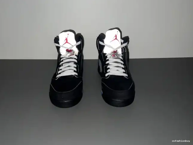 Reimagined HF3975-001 Metallic Jordan Air 5 Black 0427
